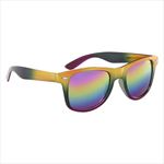 GH6275 Metallic Rainbow Malibu Sunglasses With Custom Imprint